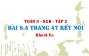 Bài 8.4 trang 47 Toán 6 Tập 2 Kết nối tri thức